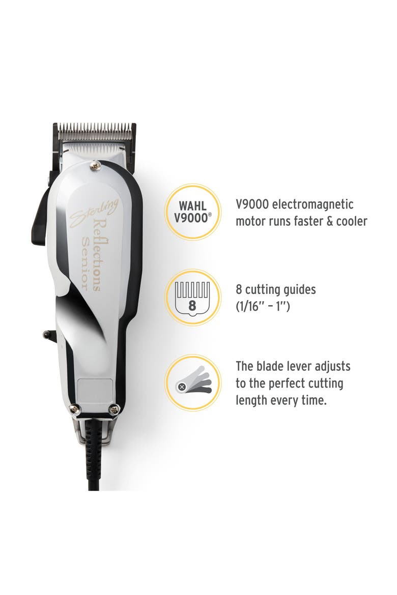 Reflections Senior Clipper V9000 Motor Adjustable Taper Lever Metal Housing, Alternate, color, Metallic Silver