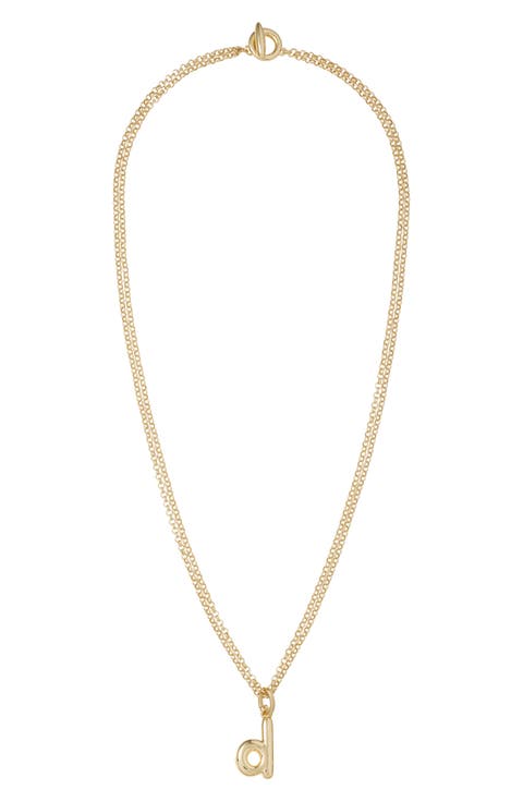 The Puffy Initial Pendant Necklace
