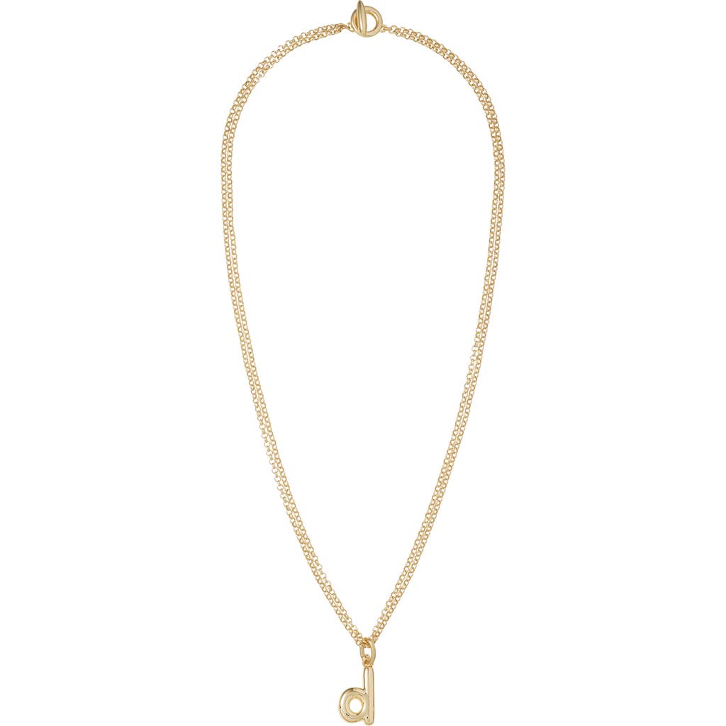 Roxanne Assoulin The Puffy Initial Pendant Necklace In Gold D