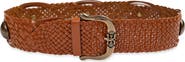 Sam Edelman Wide Woven Leather Western Belt