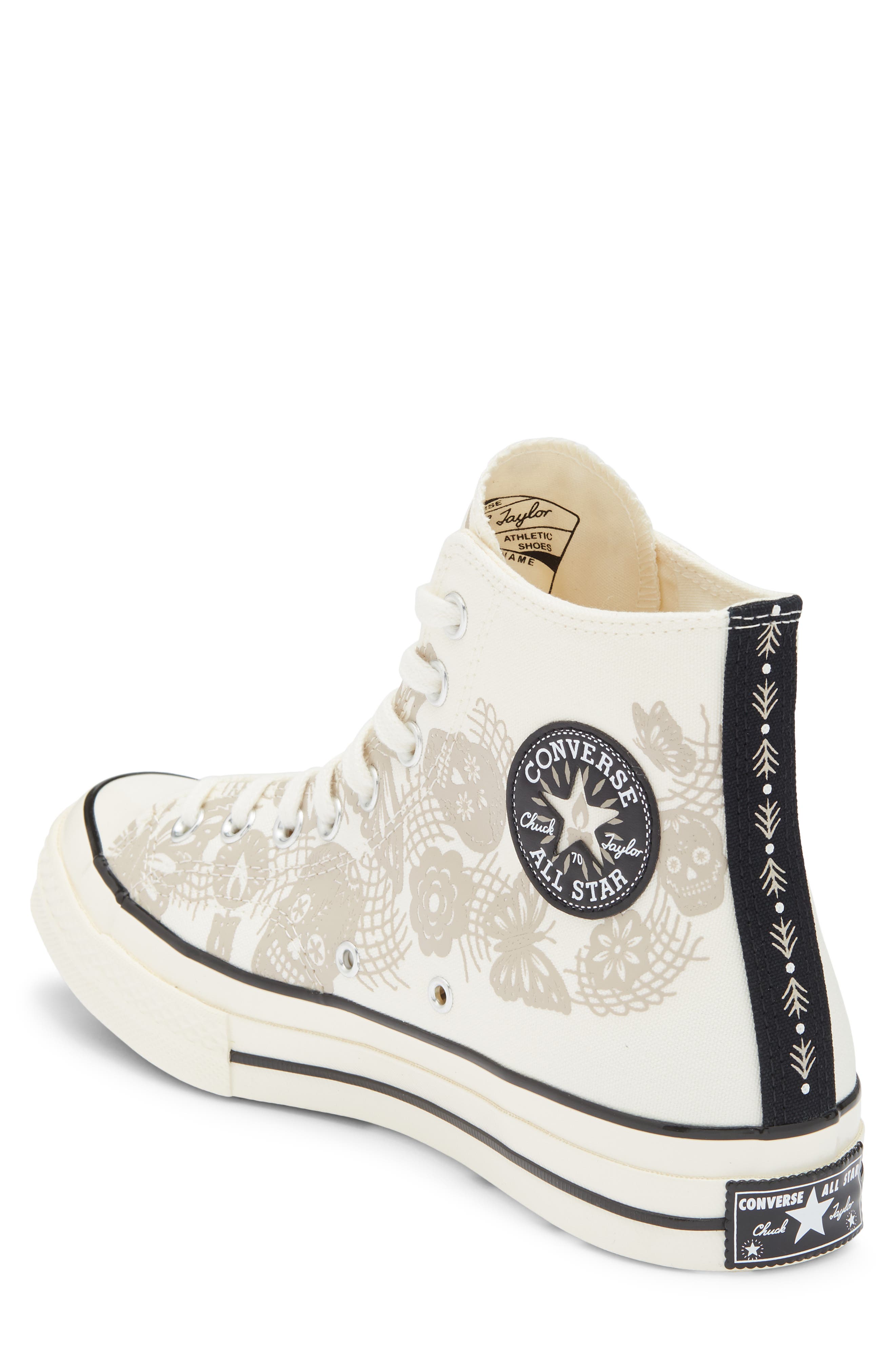 Chuck 70 High Top Sneaker, Alternate, color, EGRET/ PAPYRUS/ BLACK