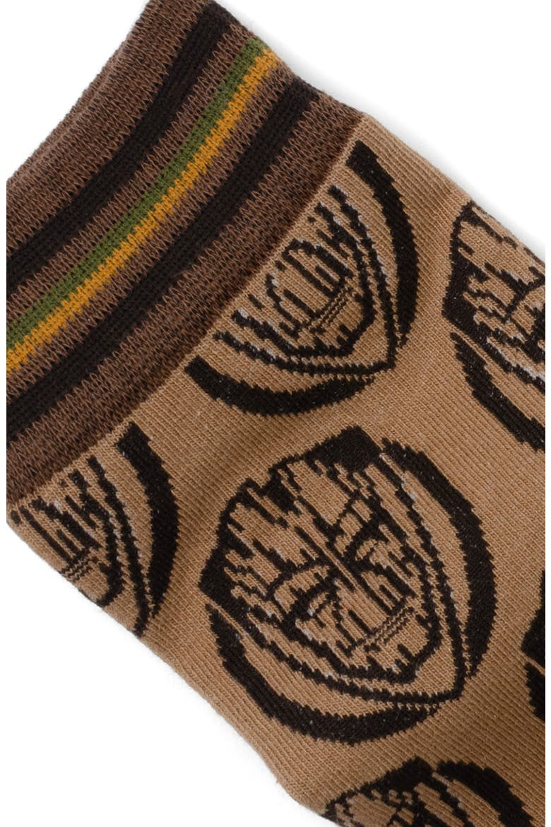 x Marvel Groot Cotton Blend Dress Socks & Lapel Pin Set, Alternate, color, BROWN