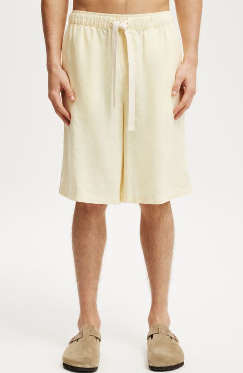 Cotton On Baggy Linen Short In Neutral