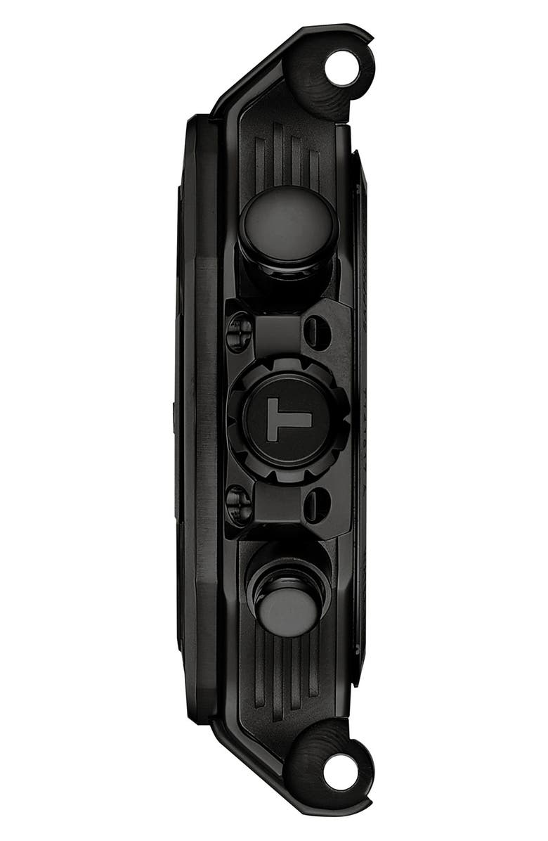 Tissot T-Race Chronograph Silicone Strap Watch, 38mm, Alternate, color, Black