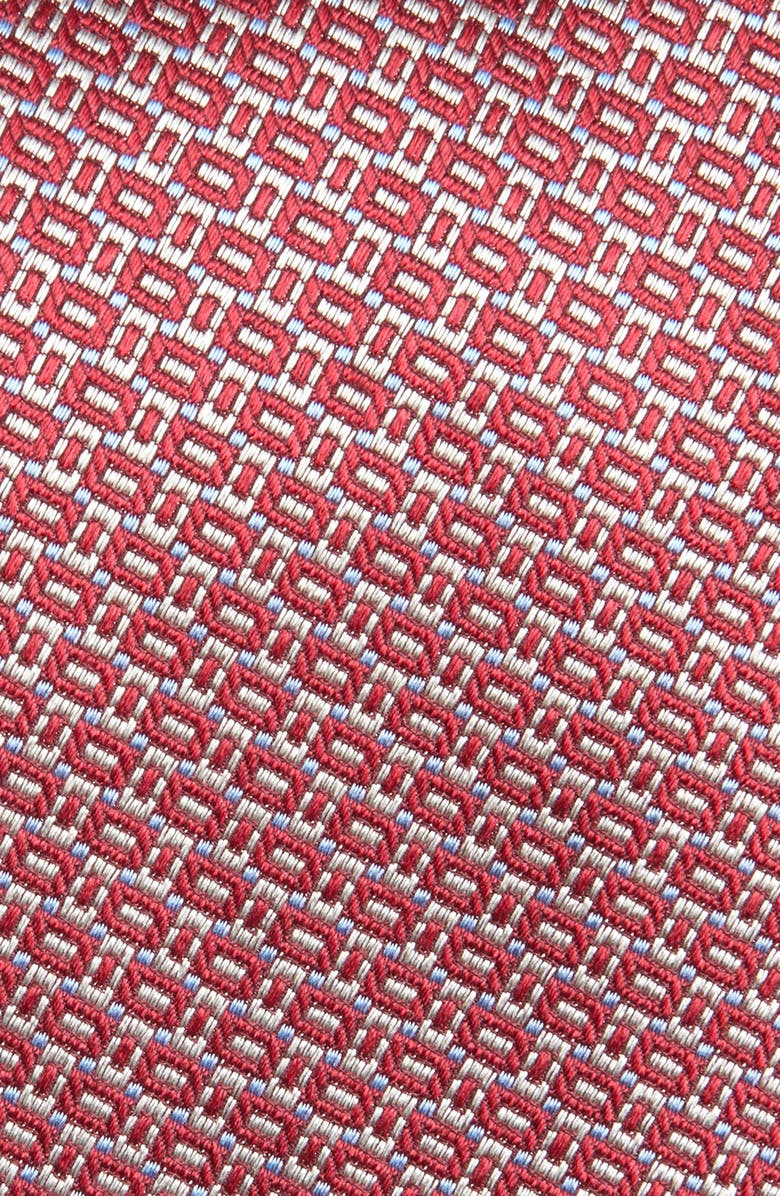 David Donahue Neat Silk Tie, Alternate, color, Red