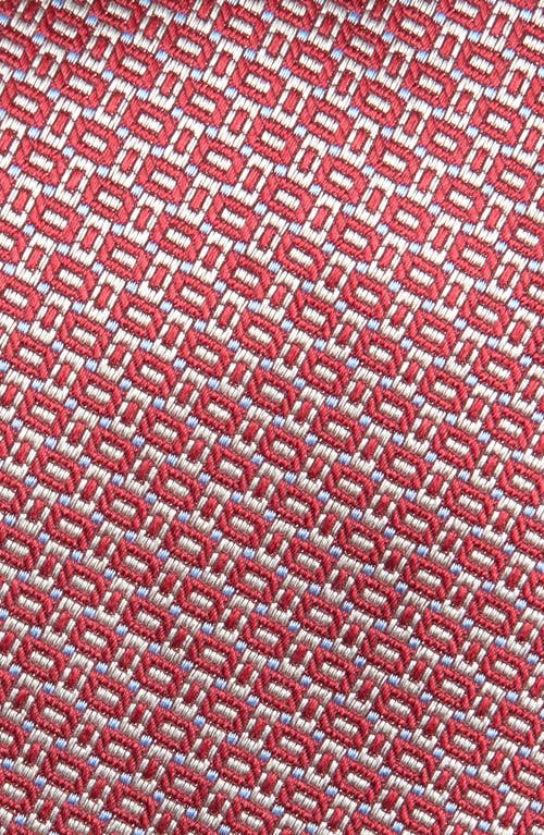 David Donahue Neat Silk Tie In Brown