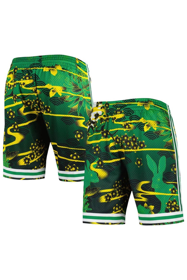 Men's Mitchell & Ness  Kelly Green Boston Celtics Lunar New Year Swingman Shorts, Main, color, Kelly Green
