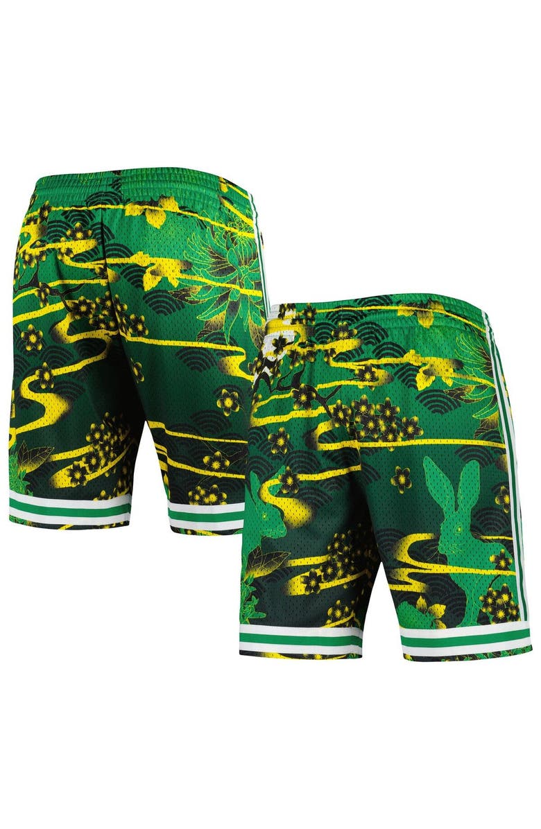 Mitchell & Ness Men's Mitchell & Ness  Kelly Green Boston Celtics Lunar New Year Swingman Shorts, Main, color, Kelly Green
