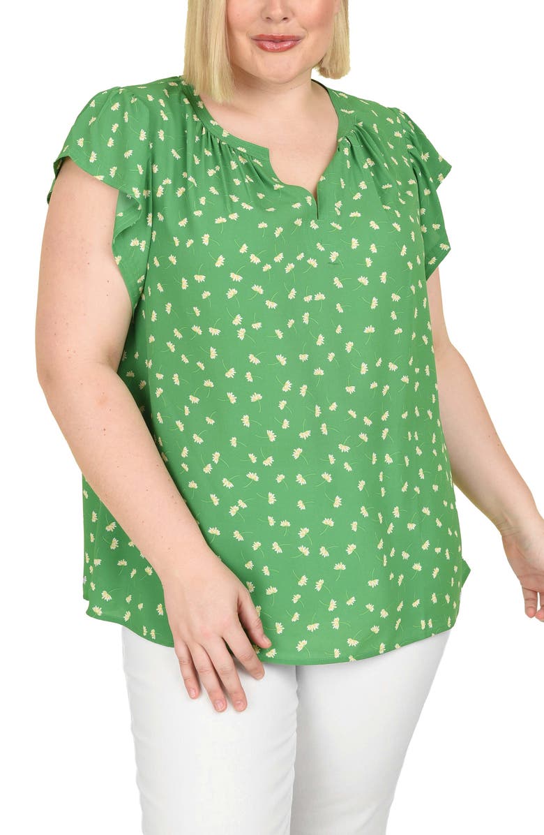 Daniel Rainn Floral Split Neck Top, Main, color,