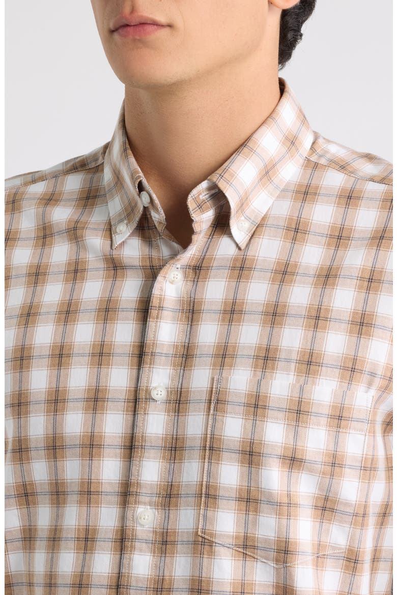 Liam Plaid Cotton Shirt, Alternate, color, CHUTNEY