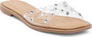 TOP MODA Zita Rhinestone Strap Slide Sandal