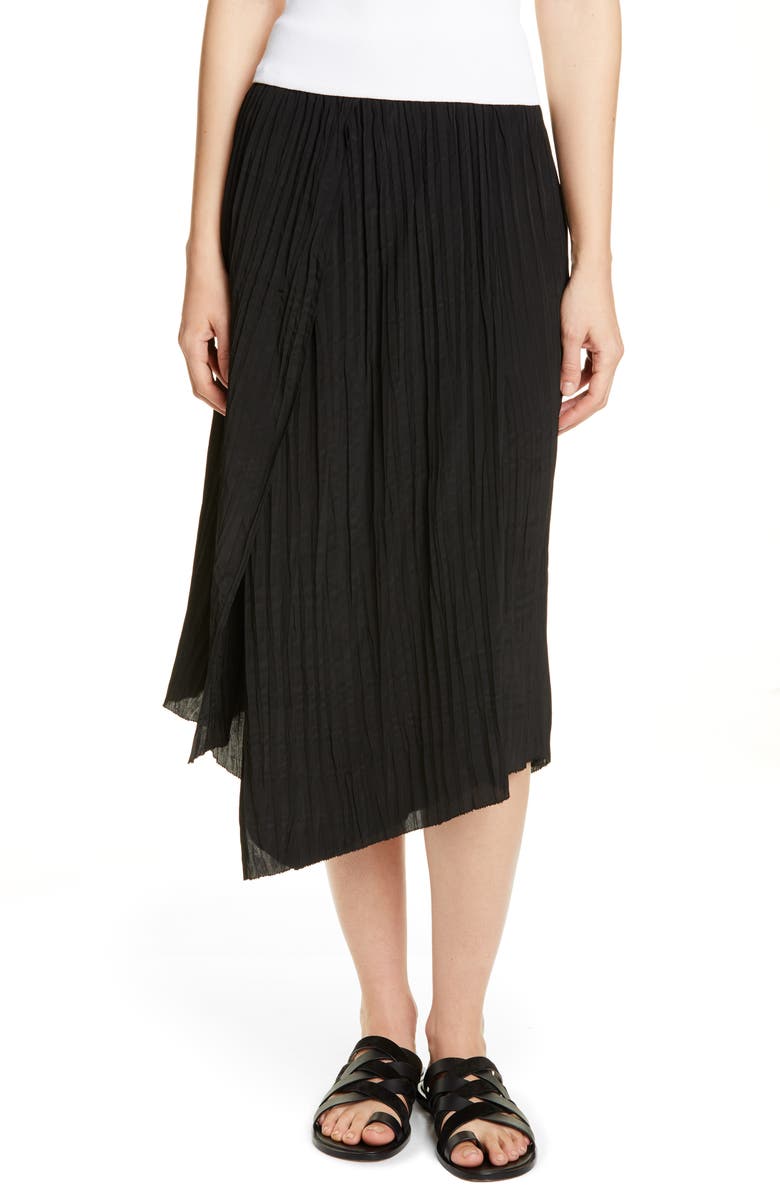 Vince Crinkle Pleated Asymmetrical Skirt, Main, color,