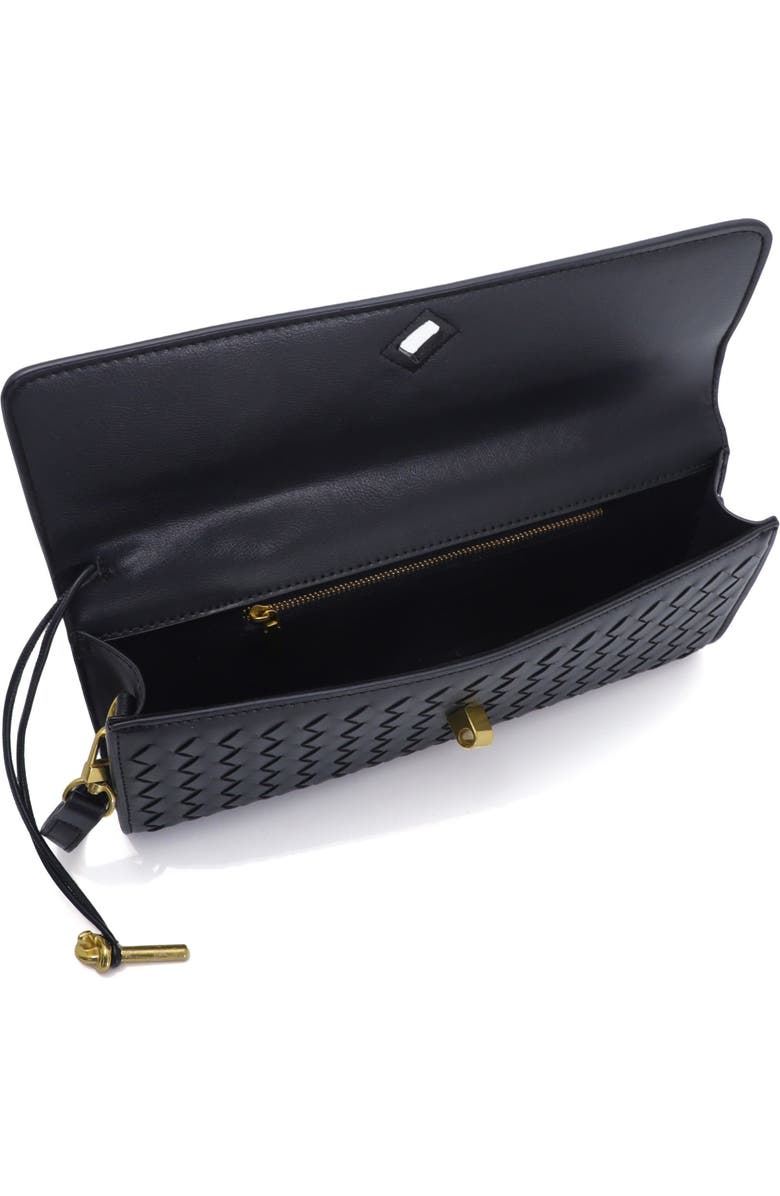 Adornia Black Woven Baguette Bag, Alternate, color, Black