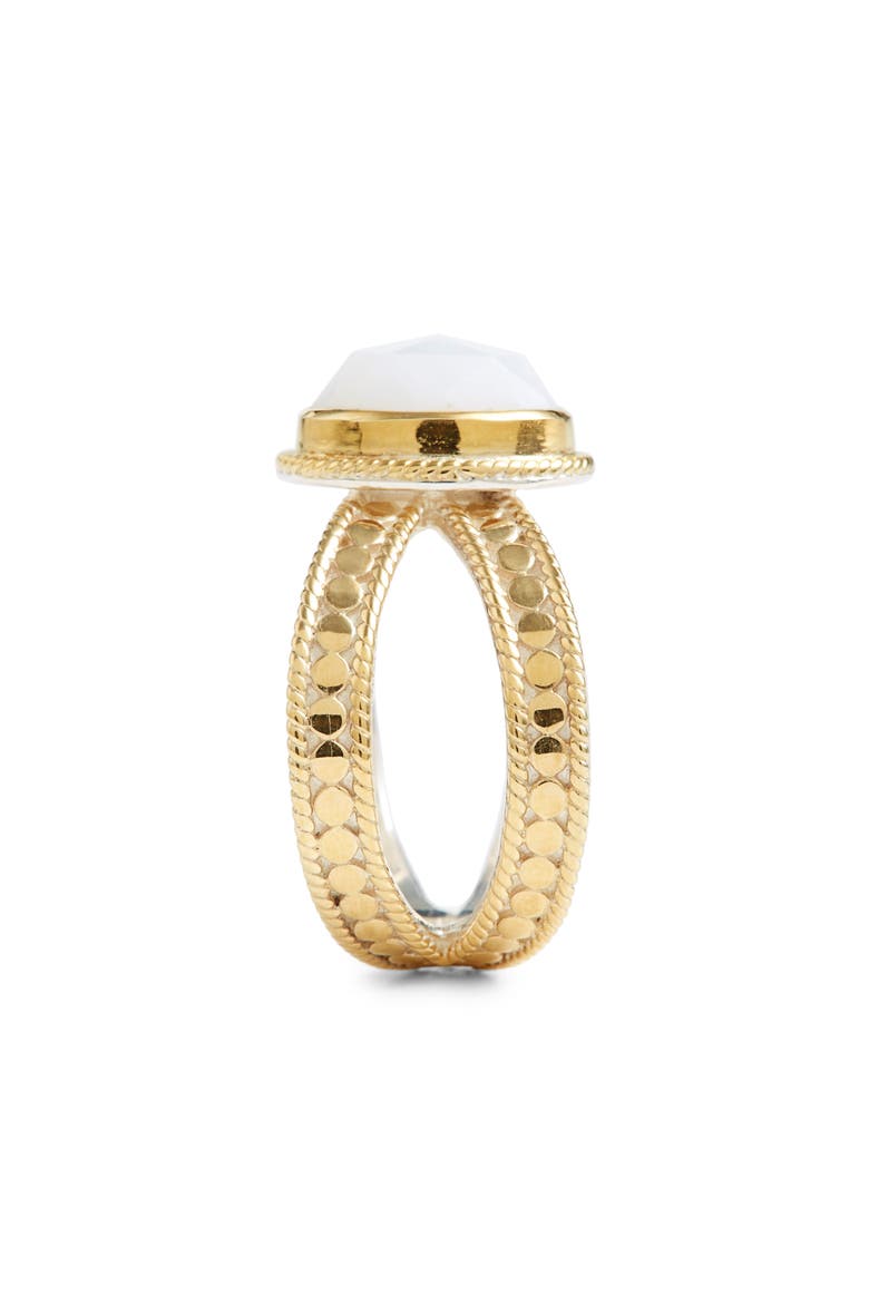 White Opal Cross Ring, Alternate, color, GOLD/ SILVER