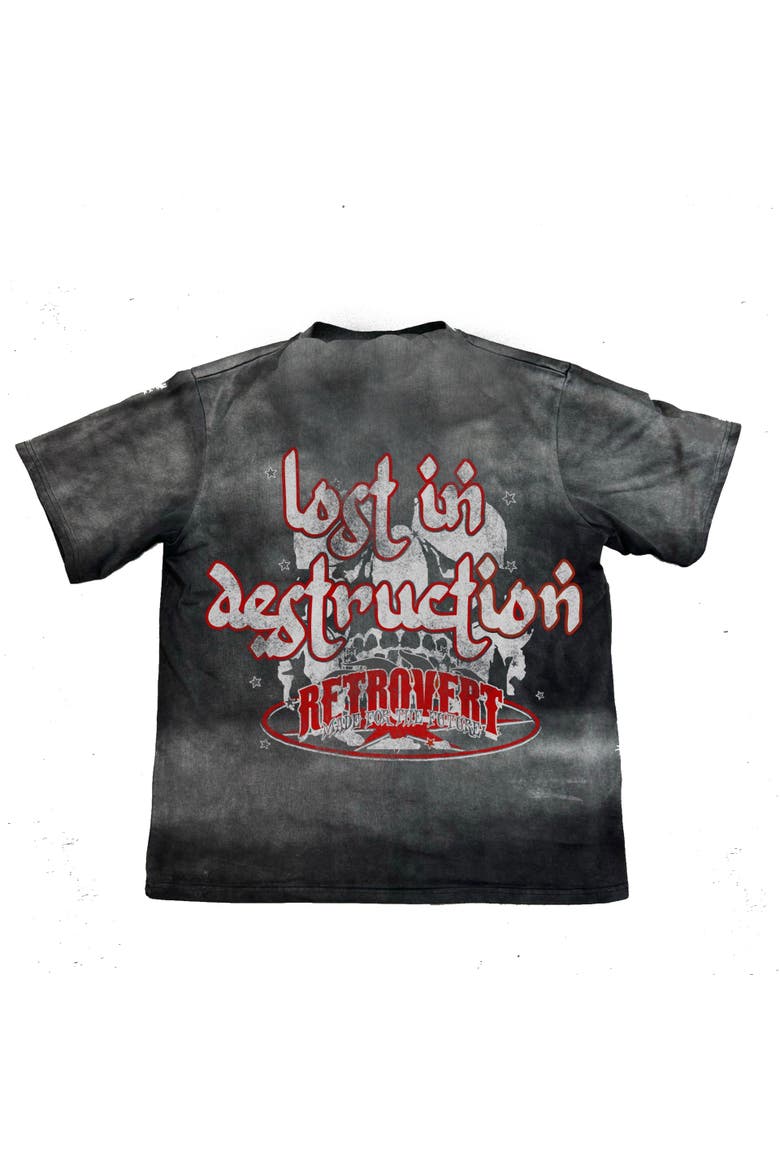 Washed Heart Thorn Tee, Alternate, color, Black
