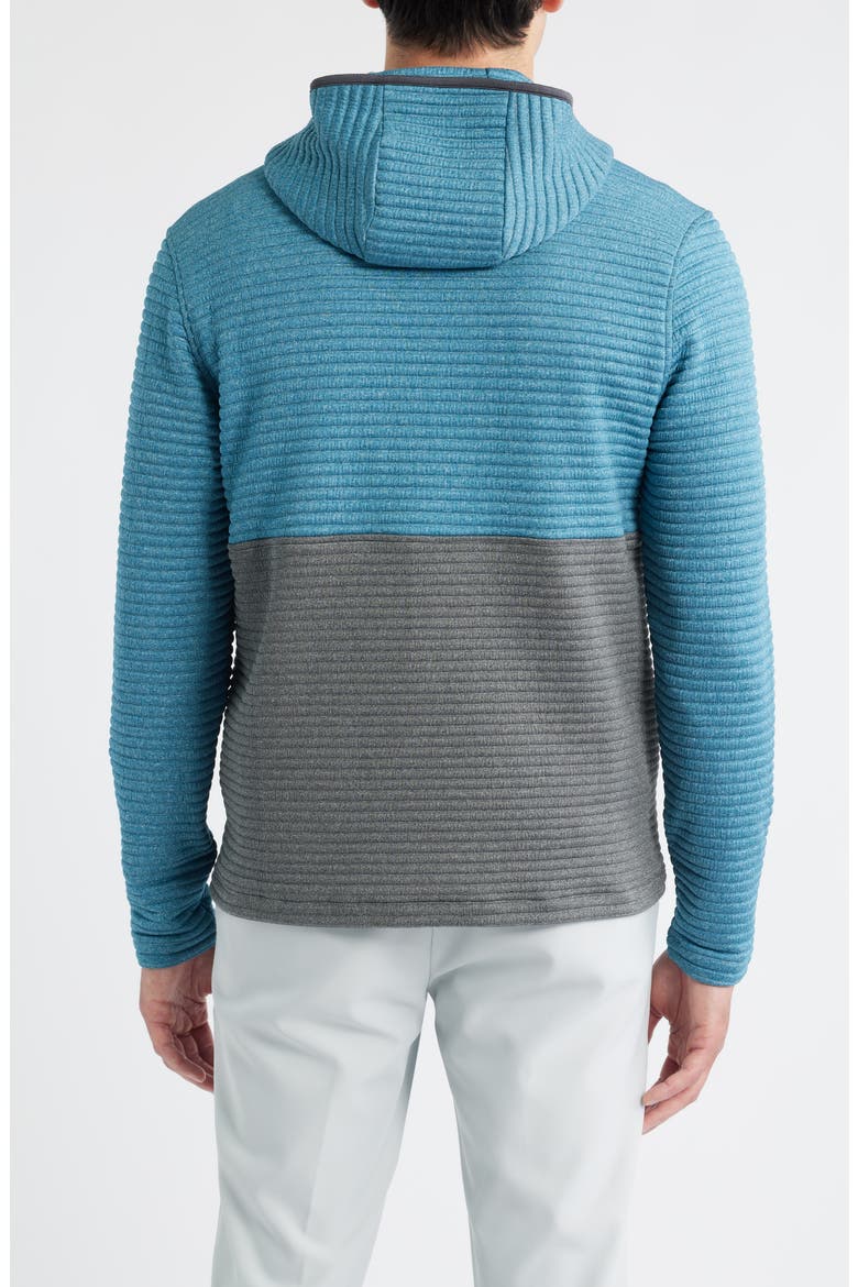Werner Rib Colorblock Half Zip Hoodie, Alternate, color, MERCURY