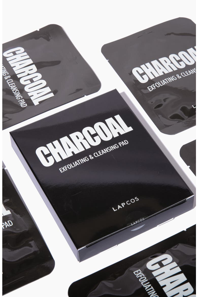 Charcoal Exfoliating & Cleansing Pad, Alternate, color, BLACK
