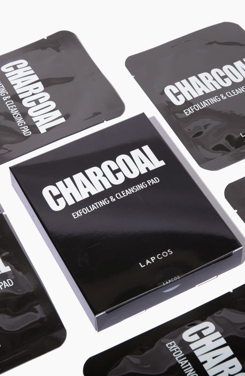 LAPCOS Charcoal Exfoliating & Cleansing Pad, Alternate, color, Black