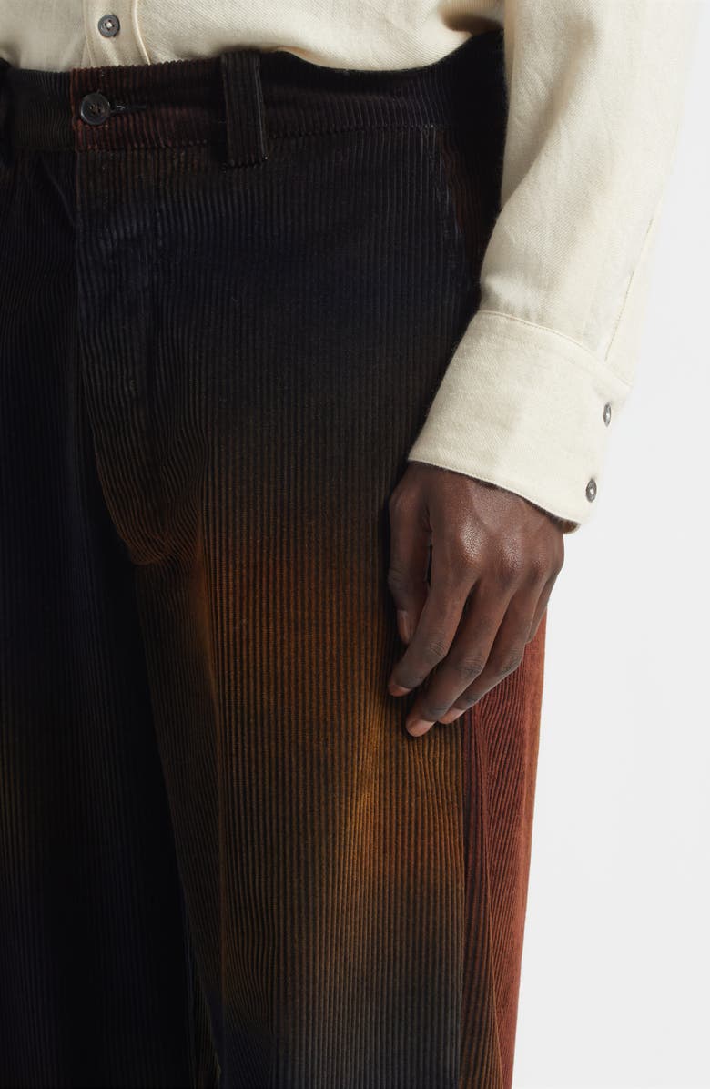 The Elder Statesman Norm Ombré Corduroy Pants, Alternate, color, Midnight