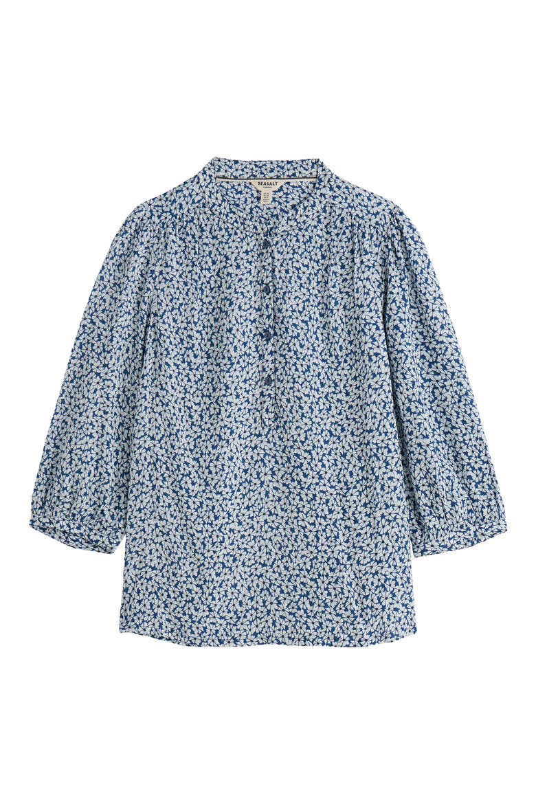 Willow Path Floral Print Popover Top, Main, color, BUNCHED CORNFLOWERS