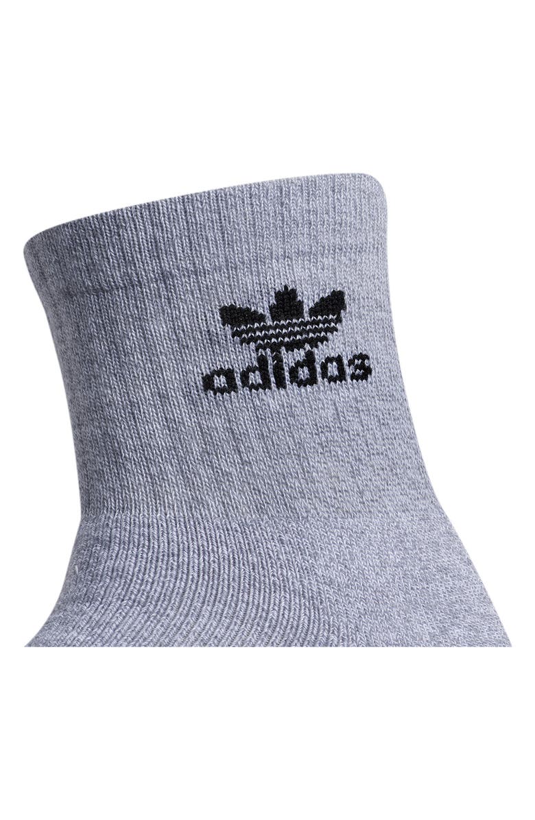 adidas Assorted 6-Pack Trefoil Performance Quarter Crew Socks, Alternate, color, 