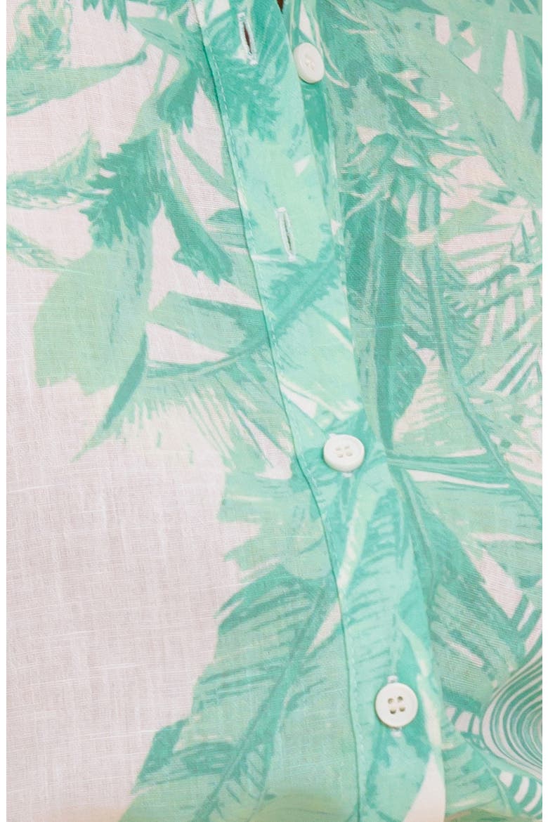 Printed Shirt & Shorts Set, Alternate, color, IVORY SAGE