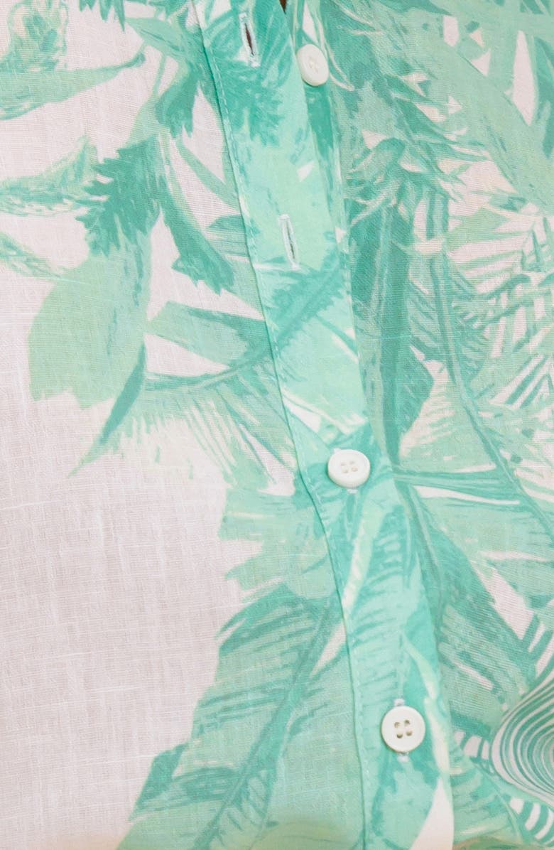 FLYING TOMATO Printed Shirt & Shorts Set, Alternate, color, Ivory Sage