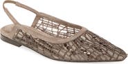 Brunello Cucinelli Monili Slingback Pointed Toe Flat