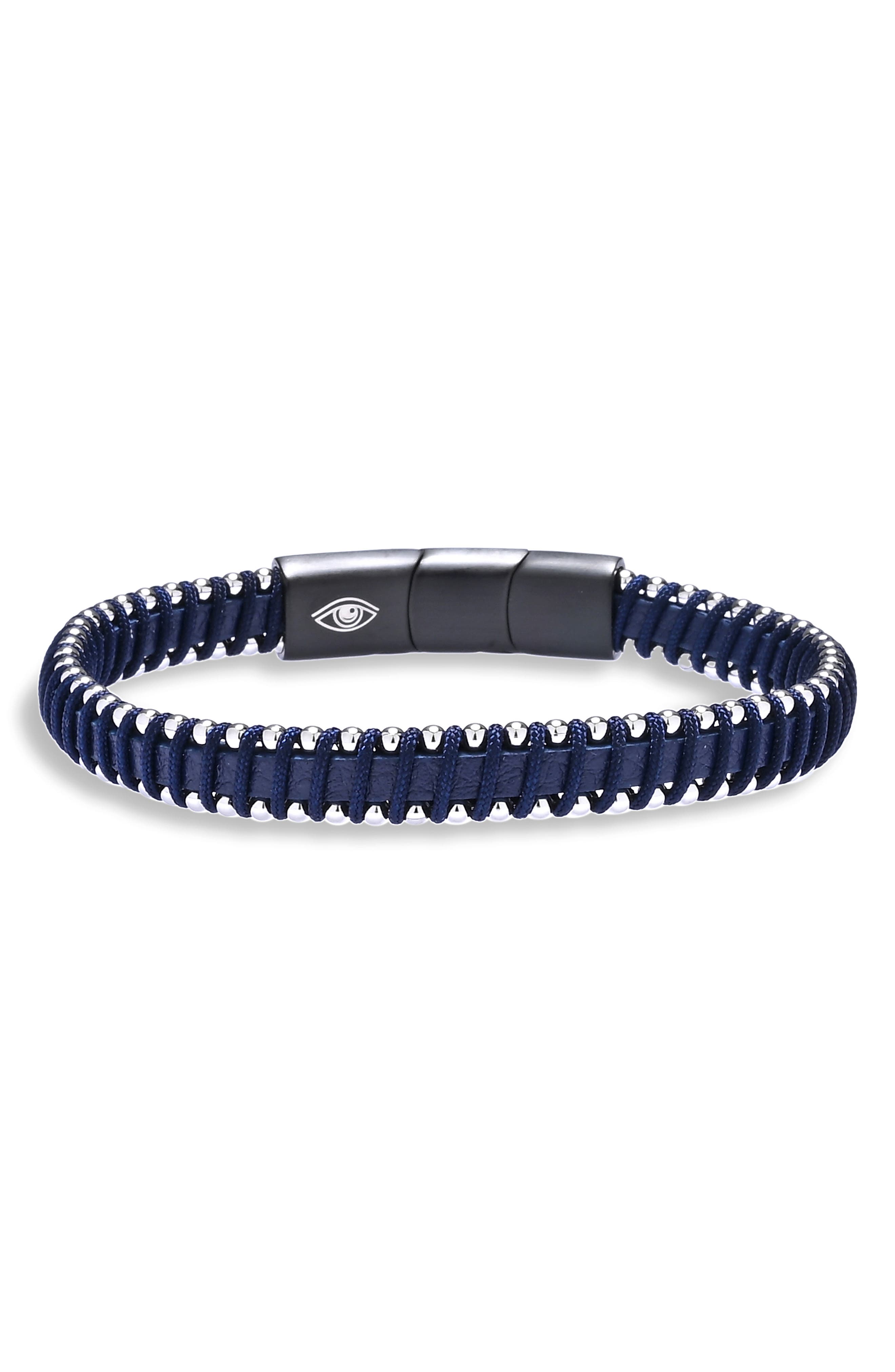 EYE CANDY LOS ANGELES Dante Cord Wrap Leather Bracelet