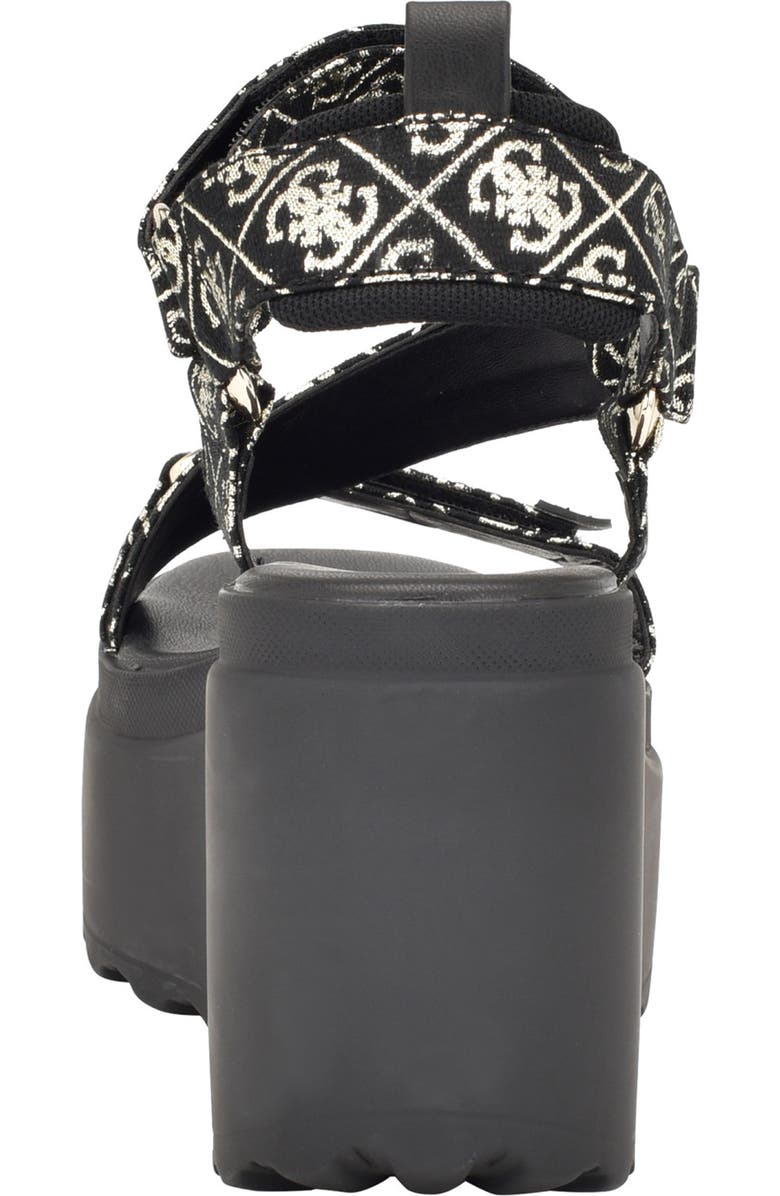 GUESS Ocilia Platform Sandal, Alternate, color, Black