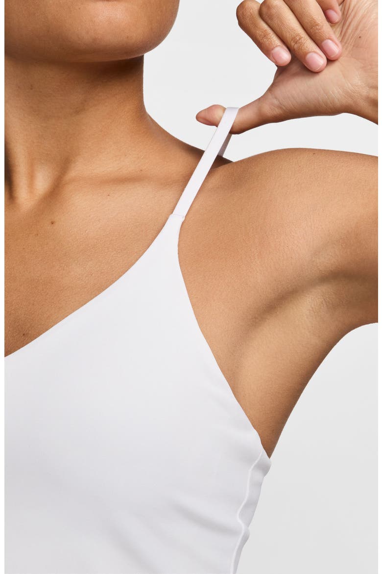 Indy Light-Support Padded Sports Bra Tank, Alternate, color, 100 WHITE/ BLACK
