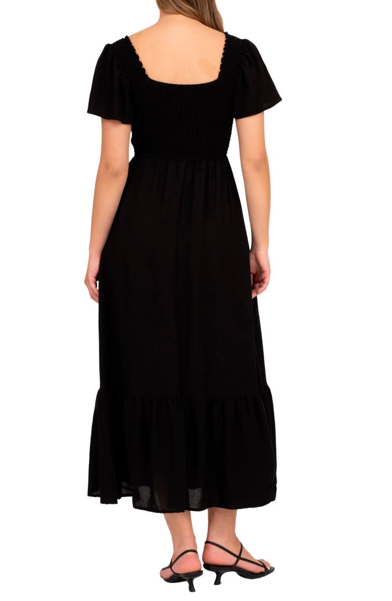 AUGUST SKY Short Sleeve Midi Dress, Alternate, color, 