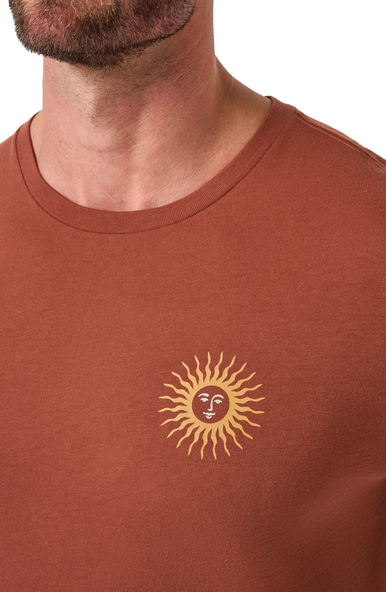 TravisMathew Sunbaker Cotton Graphic T-Shirt, Alternate, color, Maple