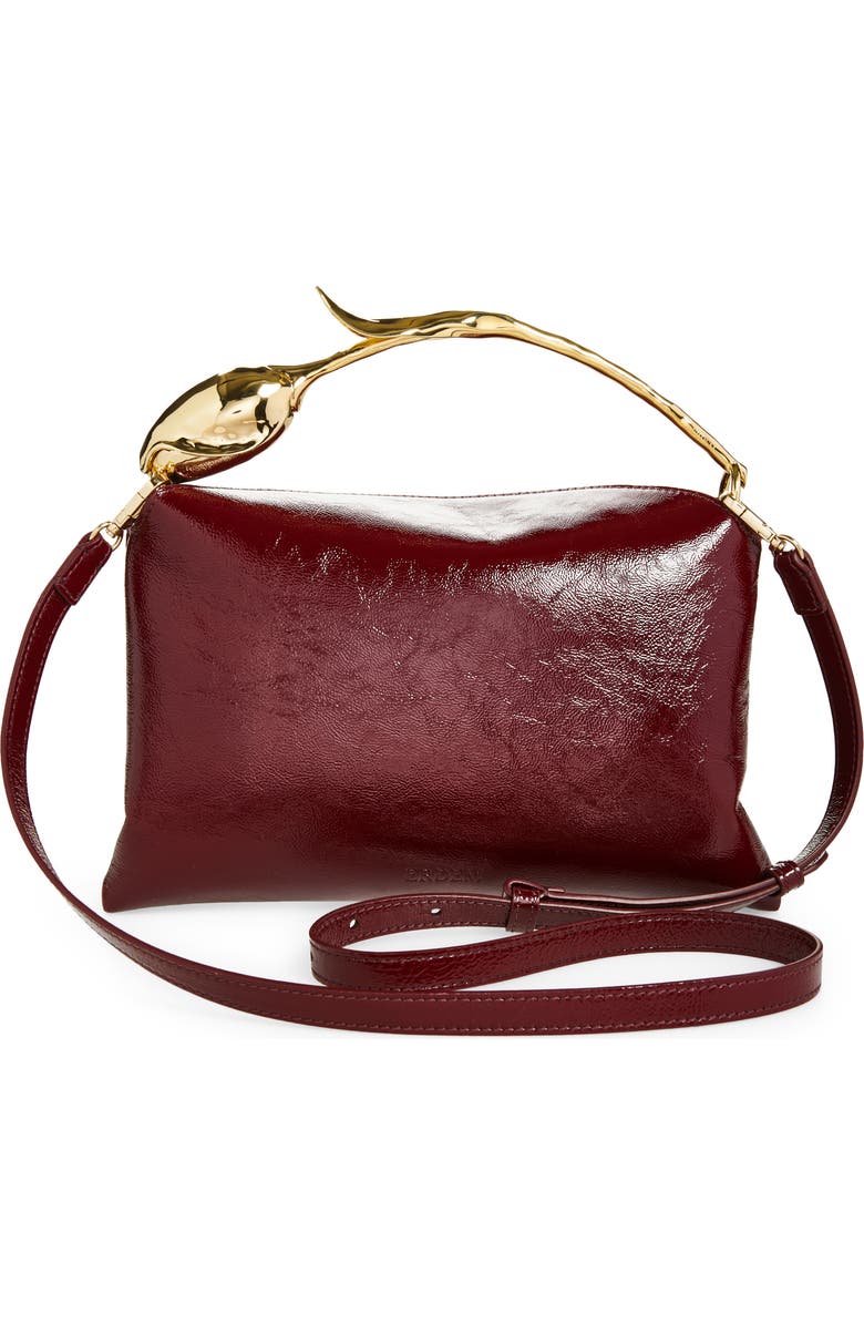 Erdem Medium Bloom Leather Handbag, Alternate, color,