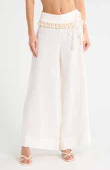 Genevieve High Waist Wide Leg Linen Pants