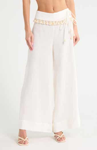 Genevieve High Waist Wide Leg Linen Pants
