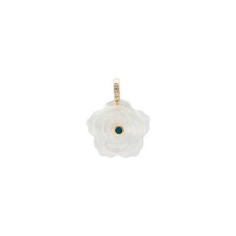 Fancy Colored Center Stone MOP Flower Charm