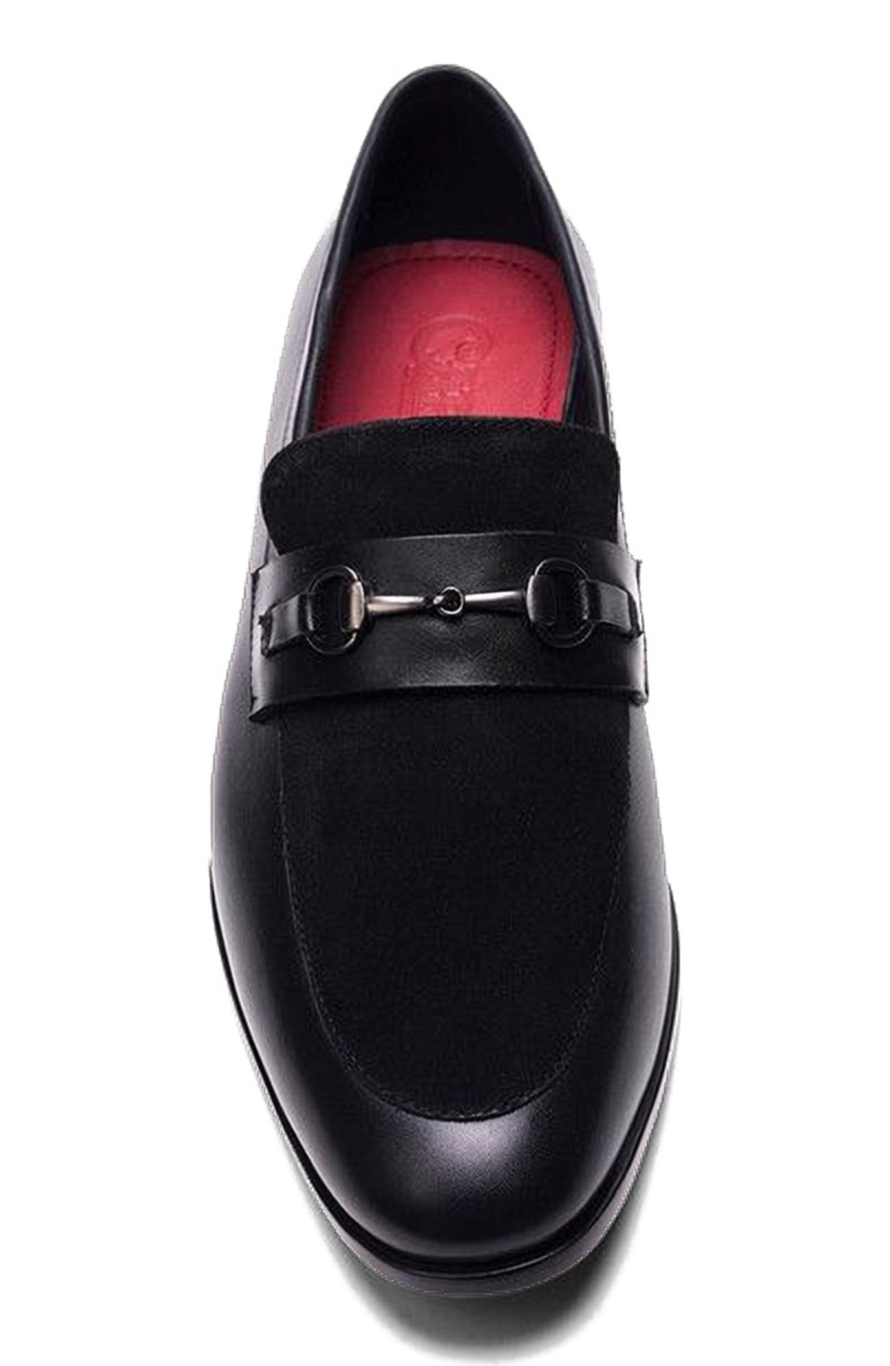 CARLOS SANTANA Lucien Bit Loafer, Alternate, color, Black Leather