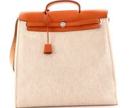 Pre-Owned Hermes Herbag Toile and Leather MM