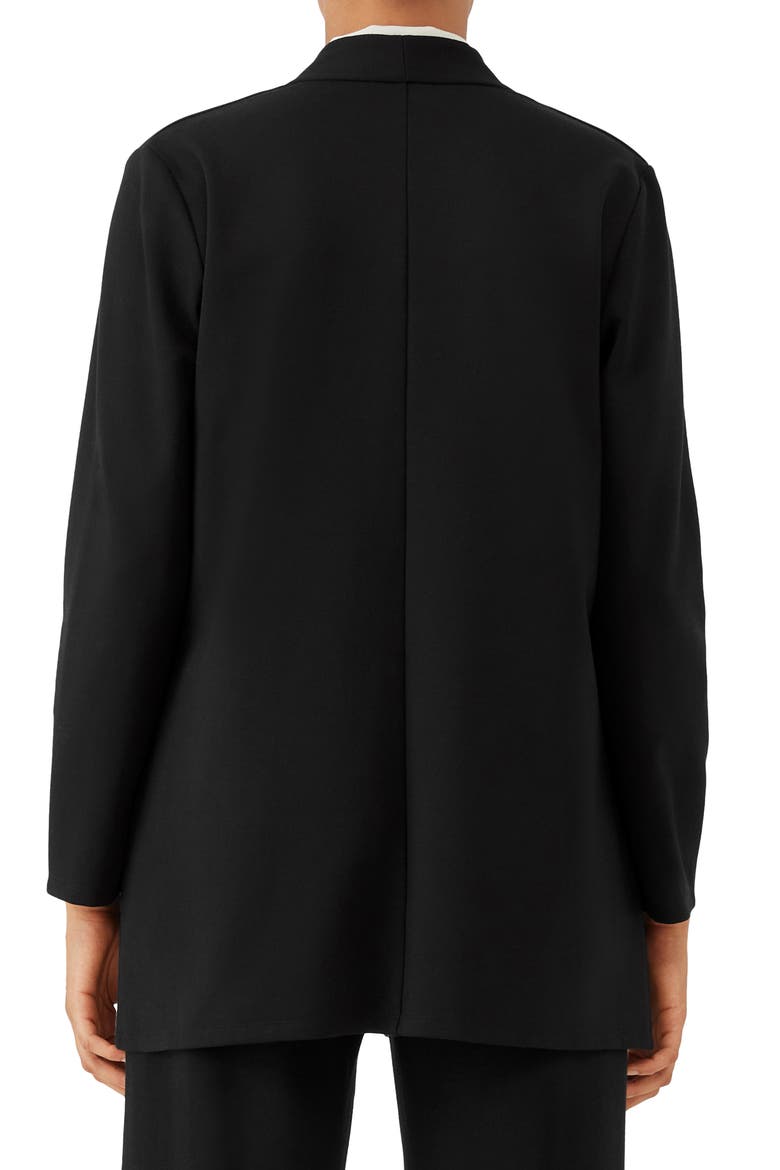 Open Front Long Jacket, Alternate, color, BLACK