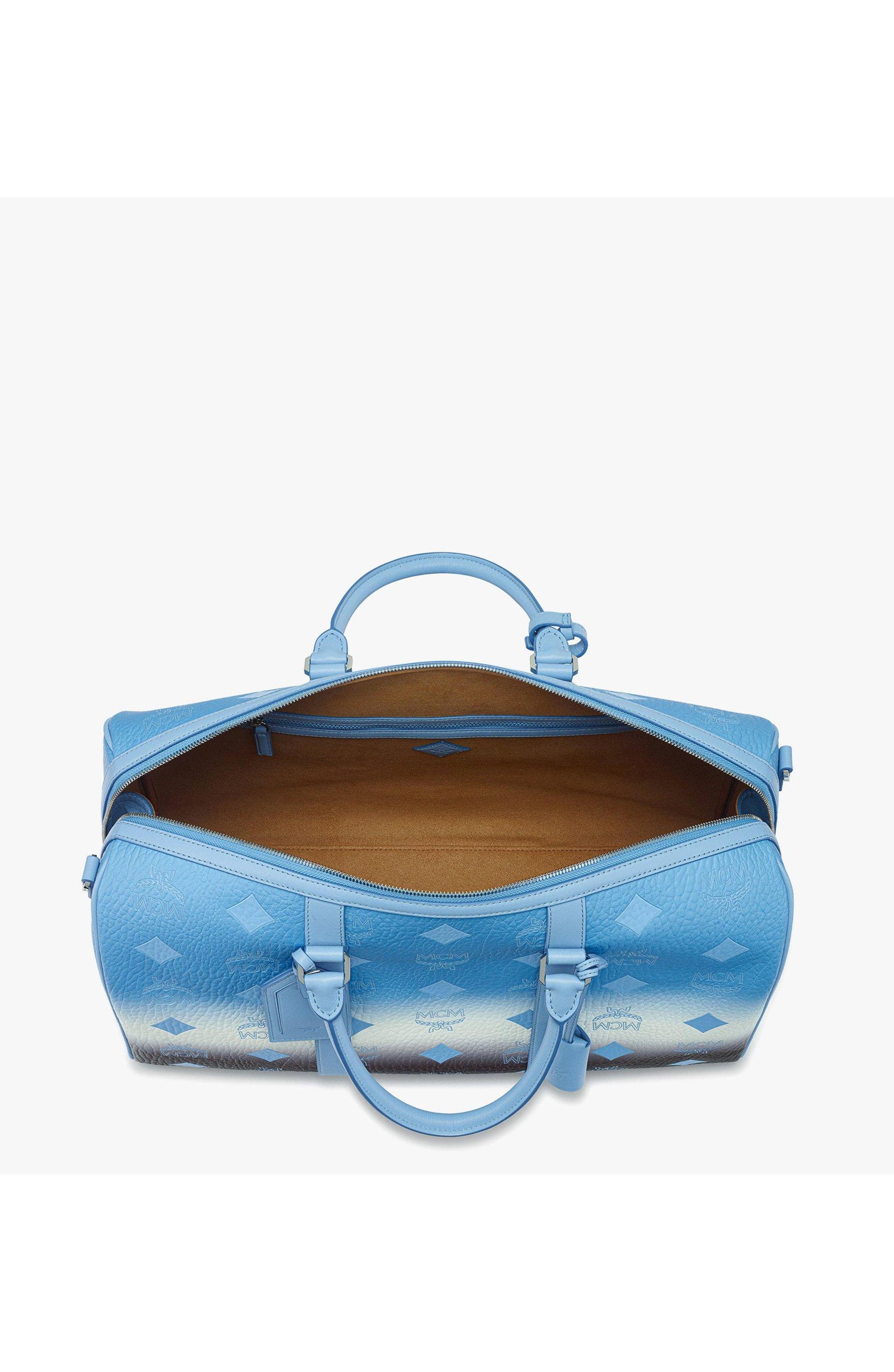 MCM Medium Ottomar Weekender Bag in Gradation Visetos, Alternate, color, Della Robbia Blue