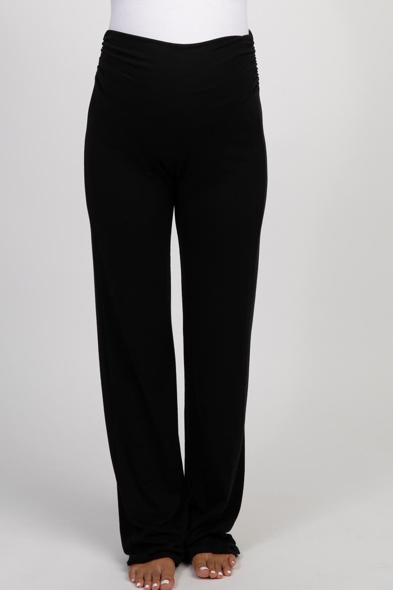 Foldover Lounge Pants, Alternate, color, Black