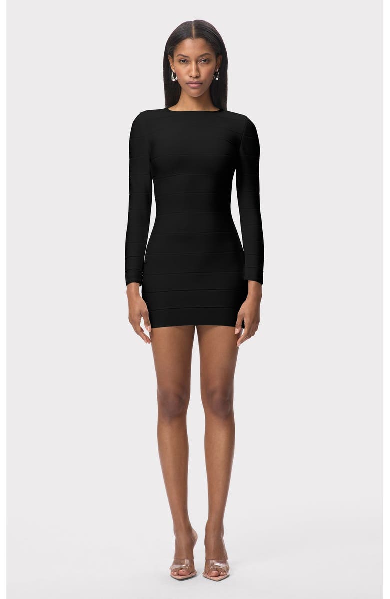 Herve Leger Icon Mini Sheath Dress, Alternate, color, Black