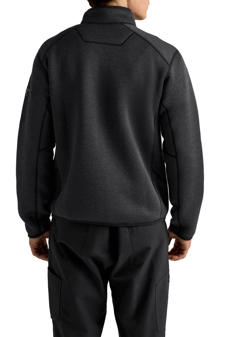 Covert Full Zip Fleece Cardigan, Alternate, color, BLACK HEATHER