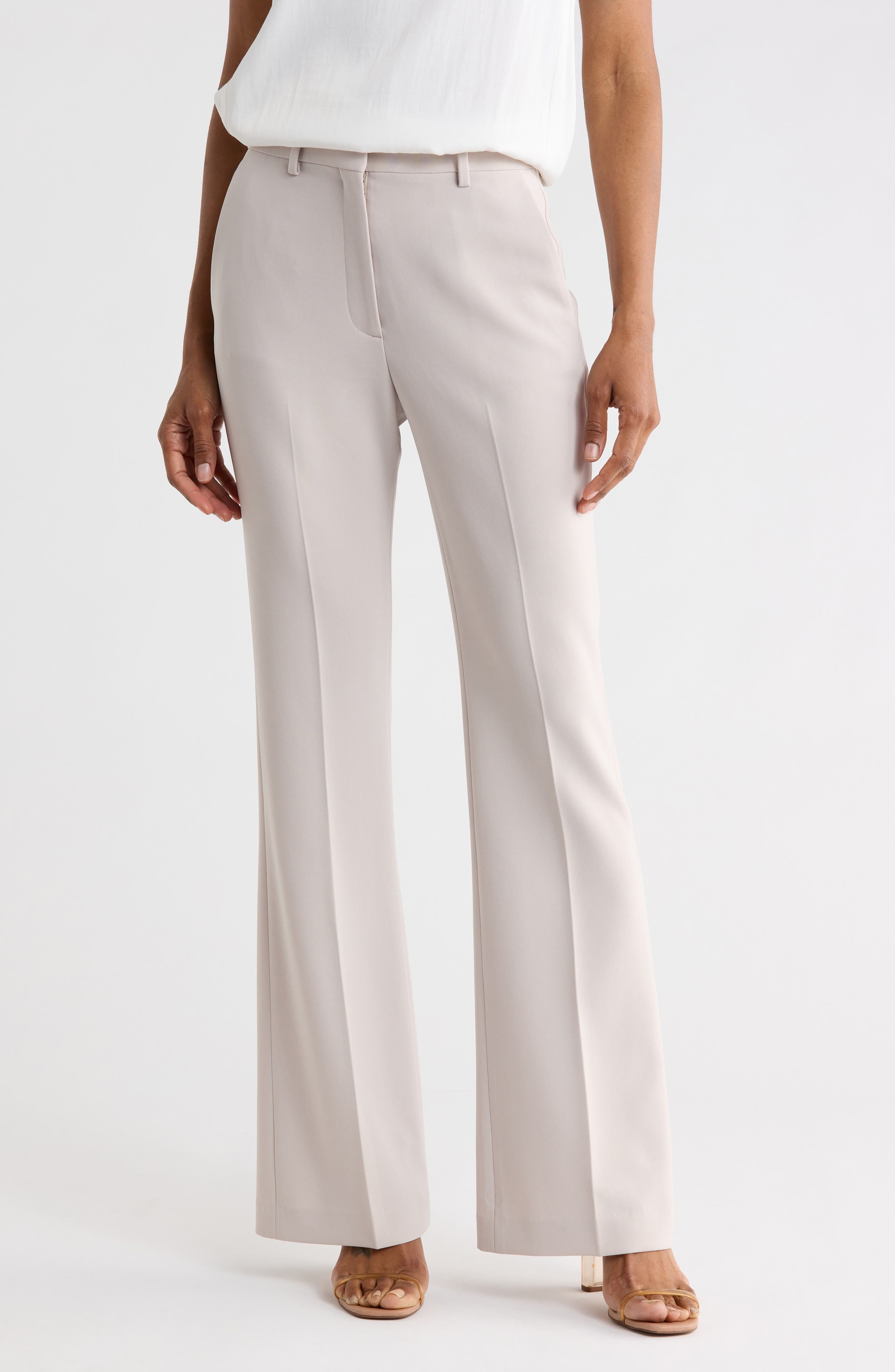 Theory Demitira High Waist Flare Leg Pants
