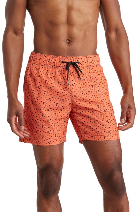 Abstract Palm Print Swim Trunks