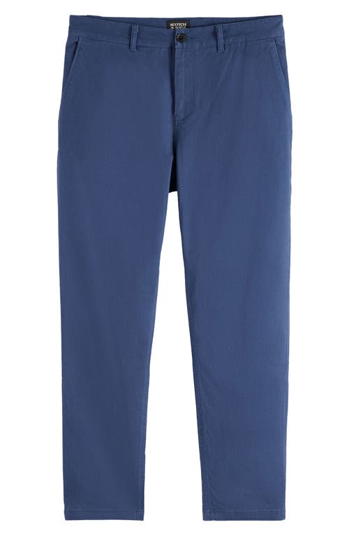 Scotch & Soda Drift Stretch Cotton Chinos In Blue