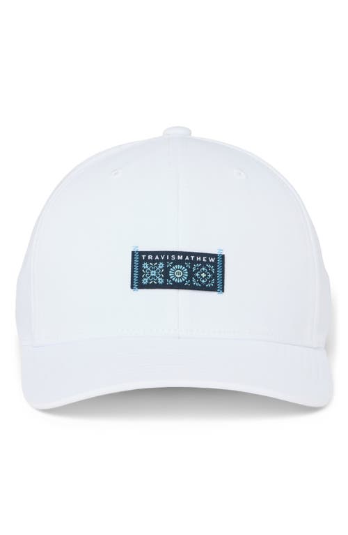Travismathew Museum Day Snapback Hat In White