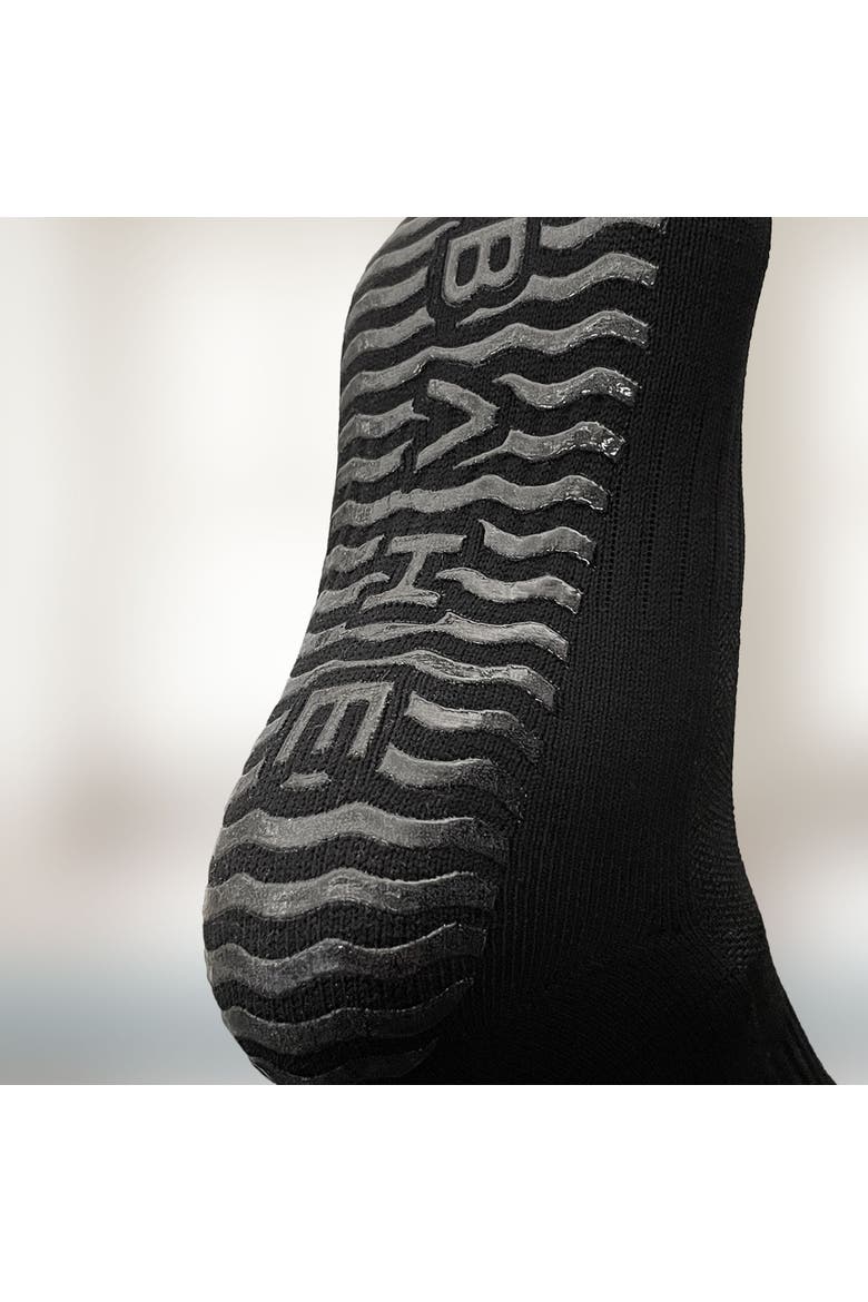 Studio Grippy Crew Socks, Alternate, color, Anthracite