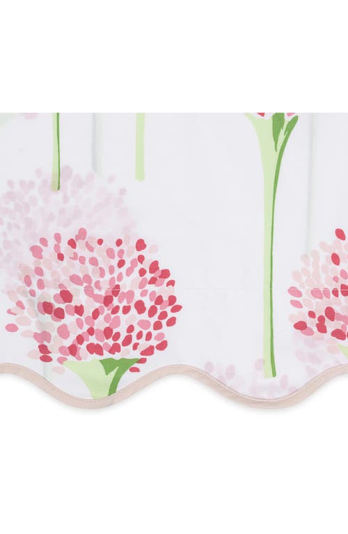 Matouk Floral Cotton Percale Flat Sheet In Peony
